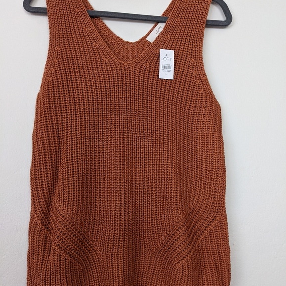 LOFT Double V Sweater Tank - Picture 2 of 7